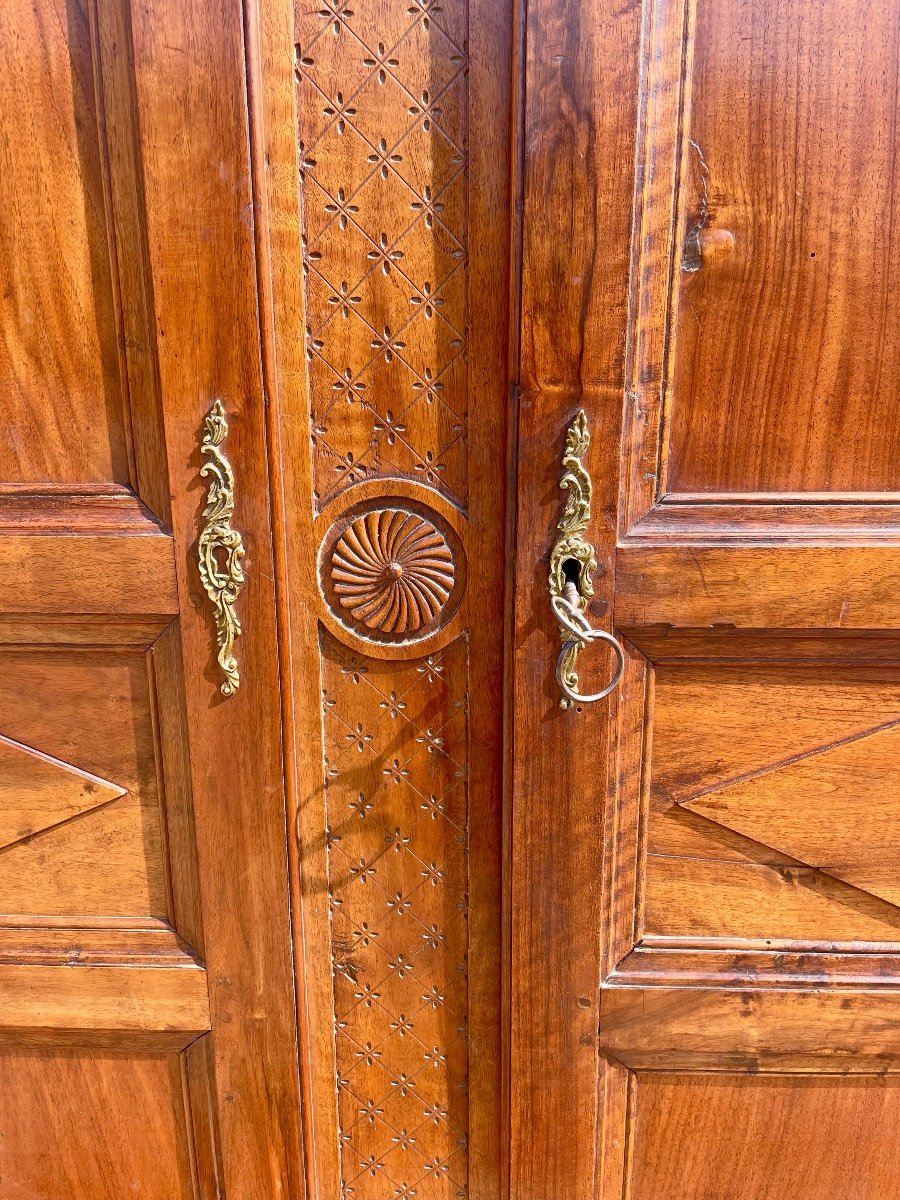 Armoire Directoire En Noyer D époque XVIIIem Siècle.-photo-6