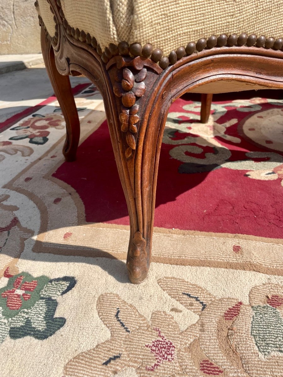 Fauteuil, Bergère Cabriolet, Louis XV Avec Son Repose Pied ,XVIIIem Siècle -photo-1
