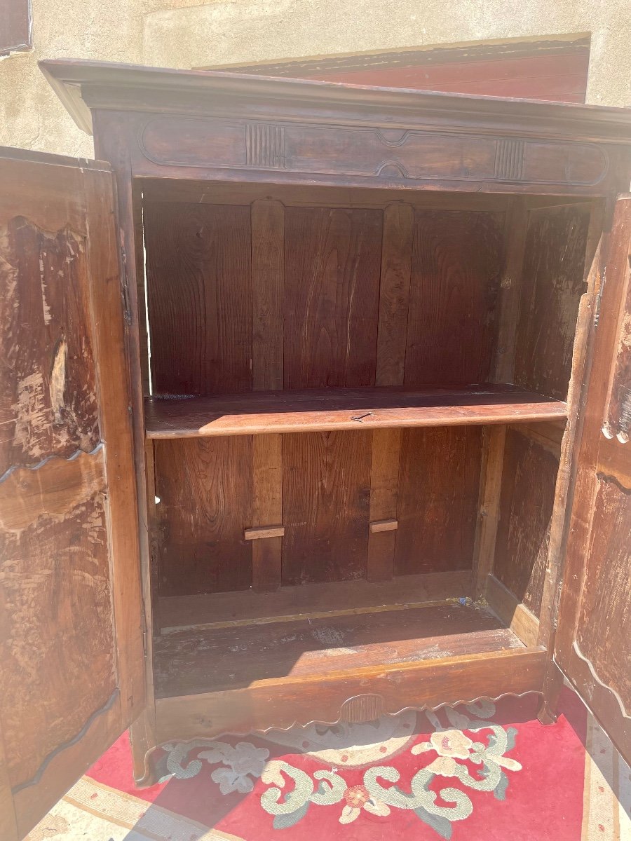 Petite Armoire Louis XV En Noyer D époque XVIIIem Siècle -photo-1
