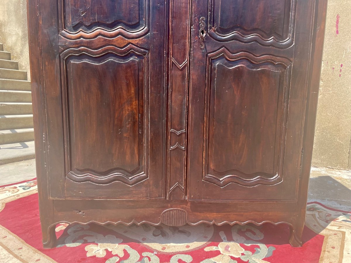 Petite Armoire Louis XV En Noyer D époque XVIIIem Siècle -photo-3