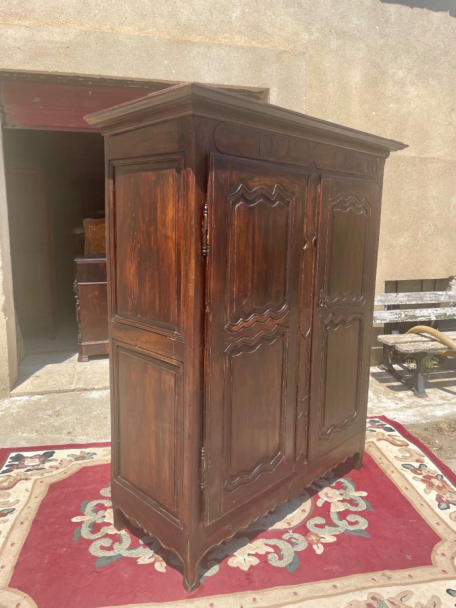Petite Armoire Louis XV En Noyer D époque XVIIIem Siècle -photo-5