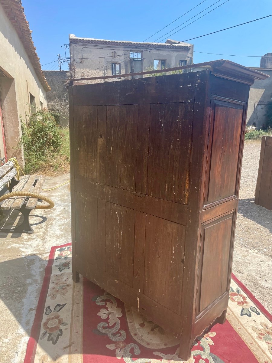 Petite Armoire Louis XV En Noyer D époque XVIIIem Siècle -photo-7