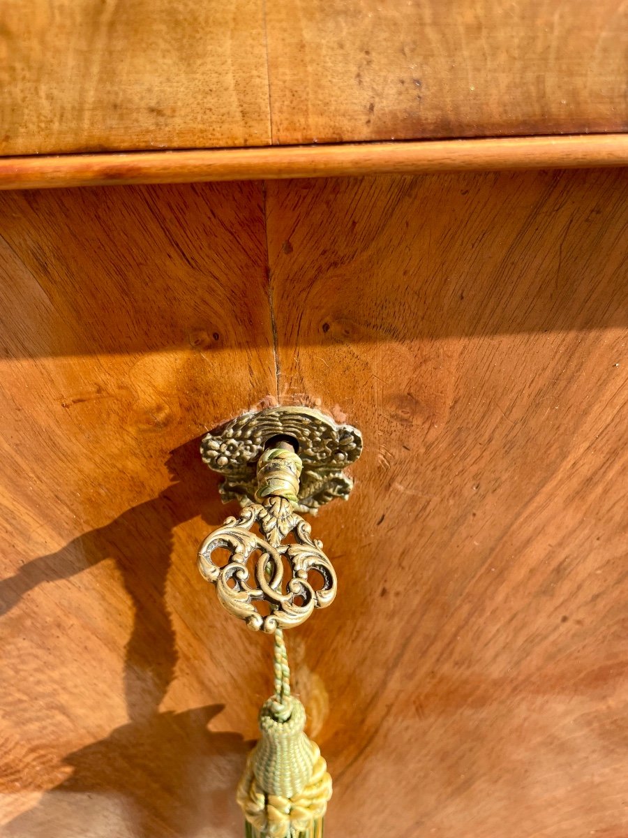 Charles X Restoration Secretary In Blond Mahogany, 19th Century -photo-5