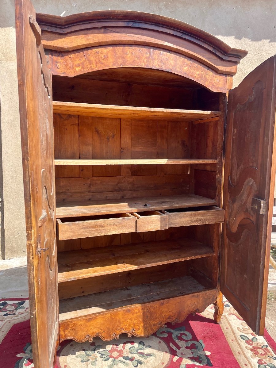 Bressane Louis XV Wardrobe In Walnut 18th Century -photo-6