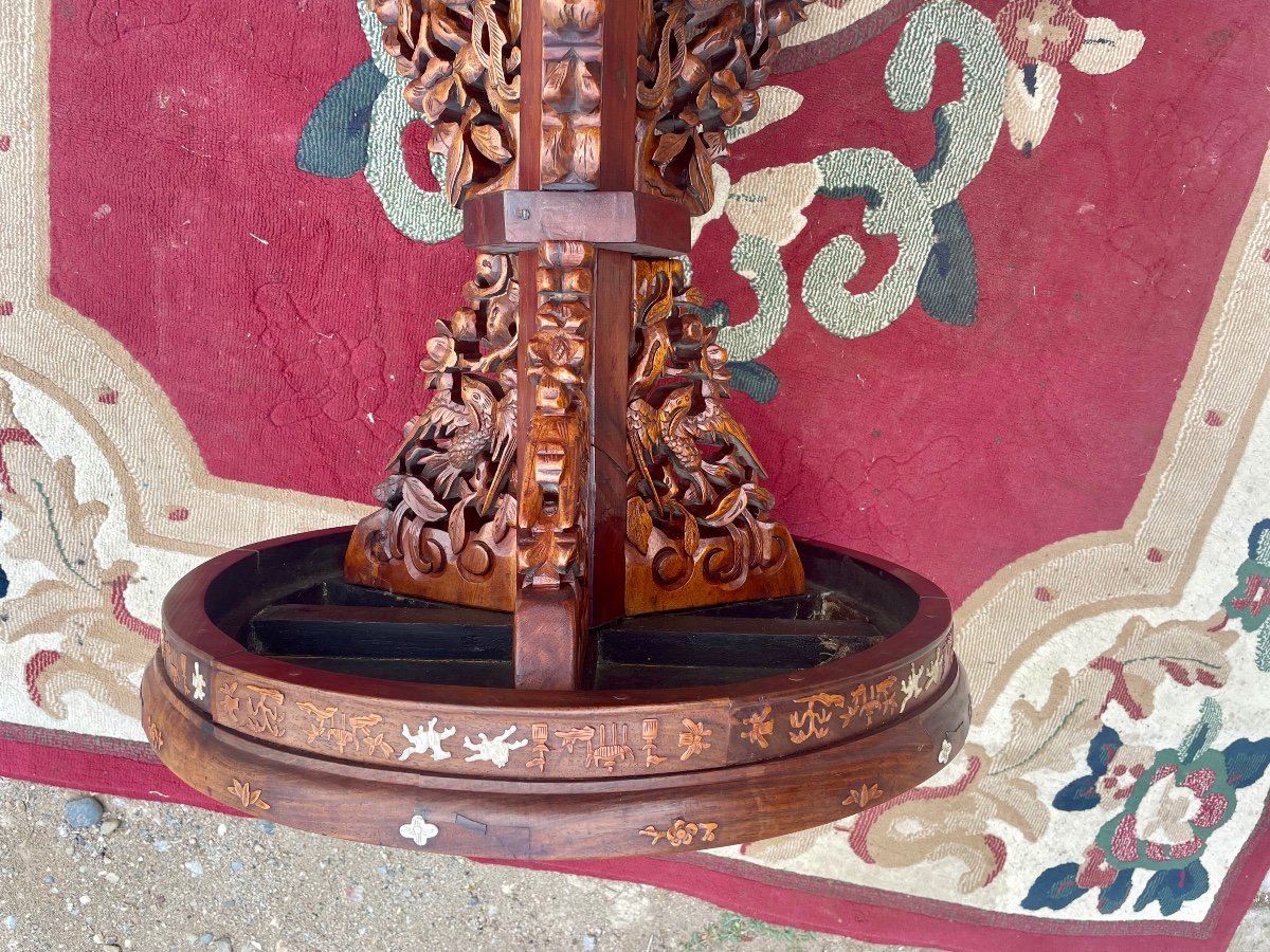 Table De, Milieu Guéridon Chinois Napoléon III D époque XIXem Siècle -photo-8