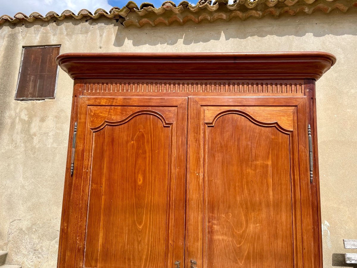 Louis XV Wardrobe In Cherry Wood From The 18th Century.-photo-1