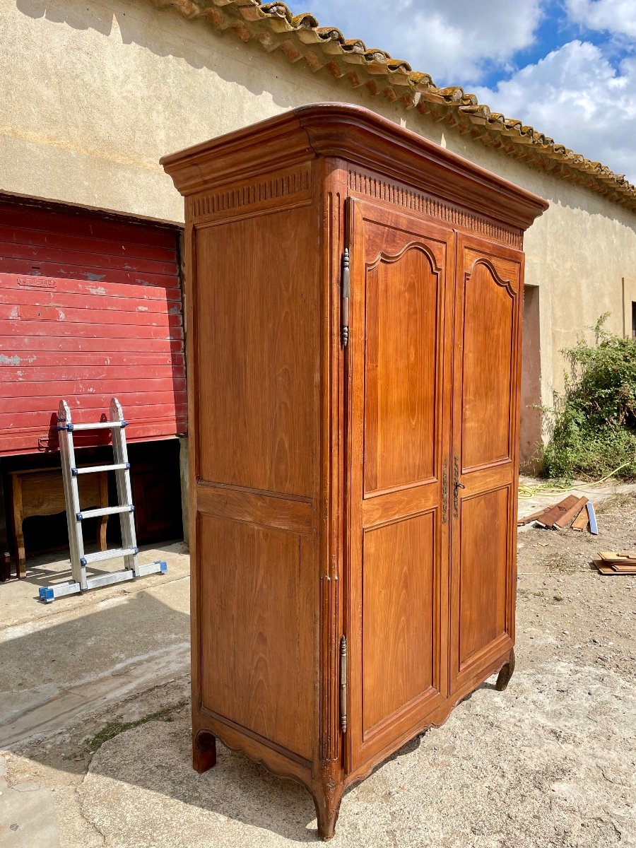 Louis XV Wardrobe In Cherry Wood From The 18th Century.-photo-7