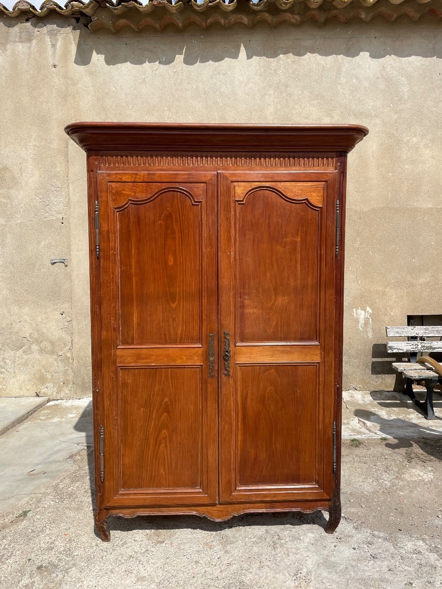 Louis XV Wardrobe In Cherry Wood From The 18th Century.