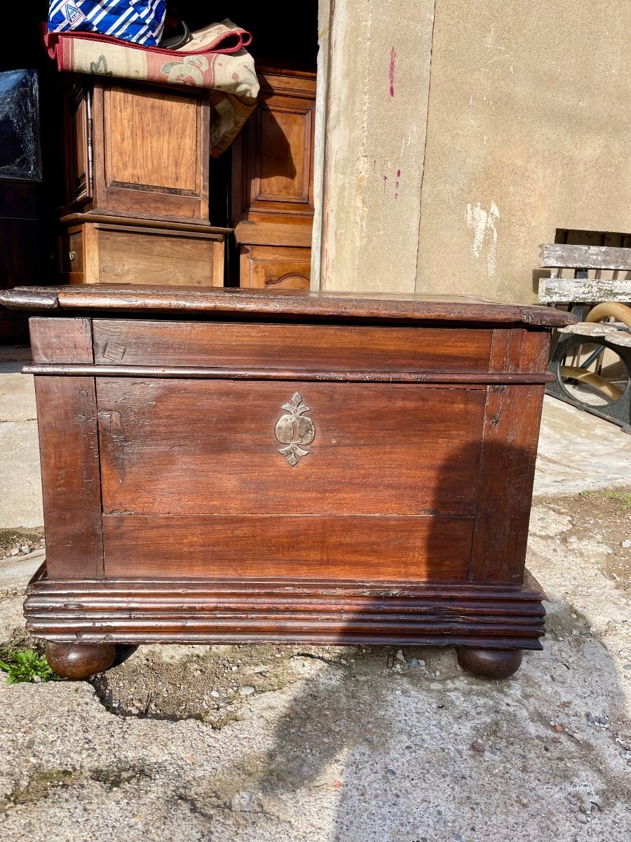 Coffre Louis XIII, Noyer  D’époque  XVIIem Siècle. -photo-2
