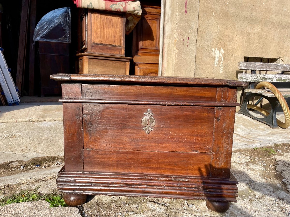 Coffre Louis XIII, Noyer  D’époque  XVIIem Siècle. -photo-1