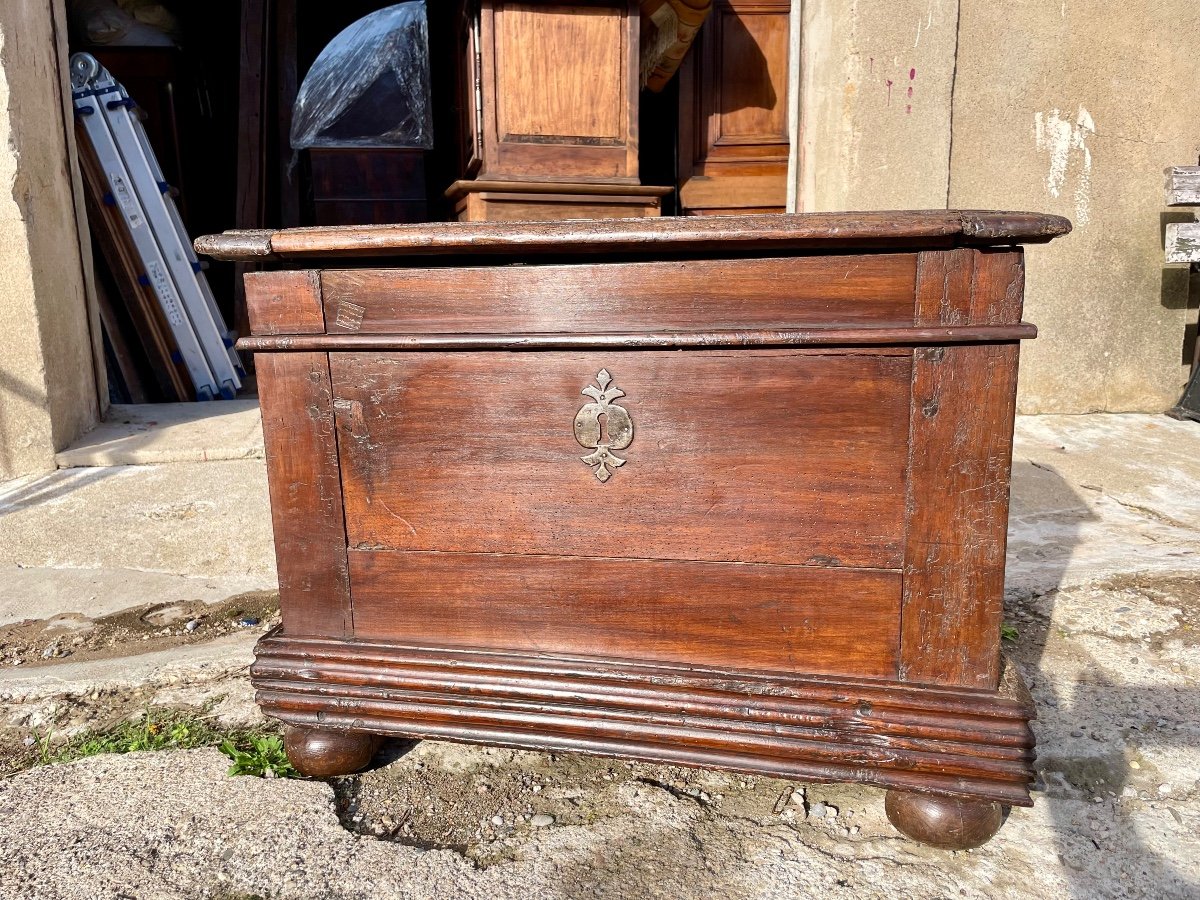 Coffre Louis XIII, Noyer  D’époque  XVIIem Siècle. -photo-2