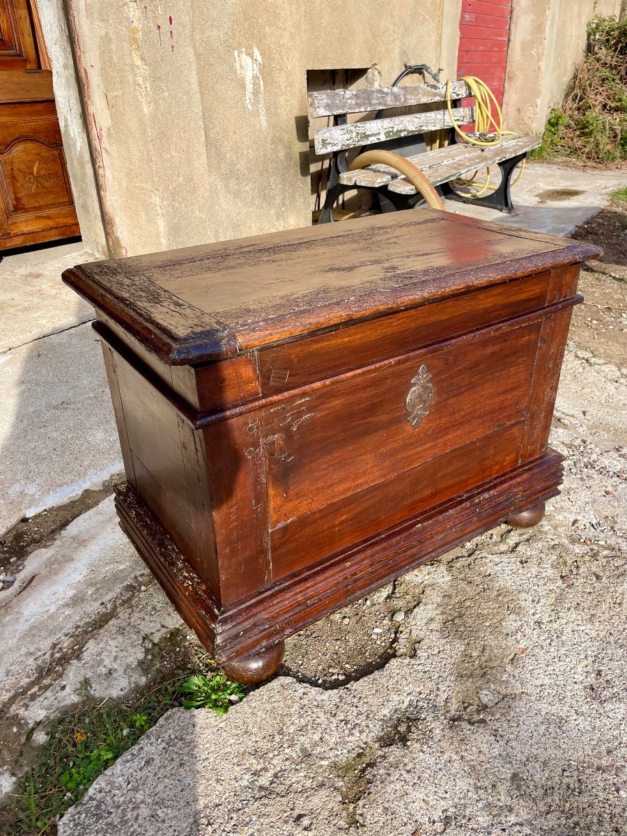 Coffre Louis XIII, Noyer  D’époque  XVIIem Siècle. -photo-8