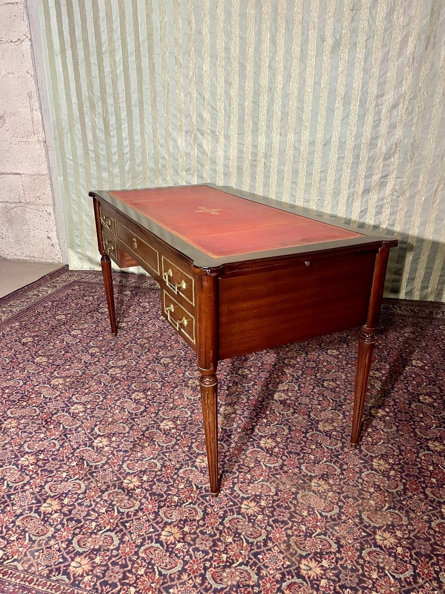Louis XVI Double-sided Mahogany Desk, 1900s.-photo-2