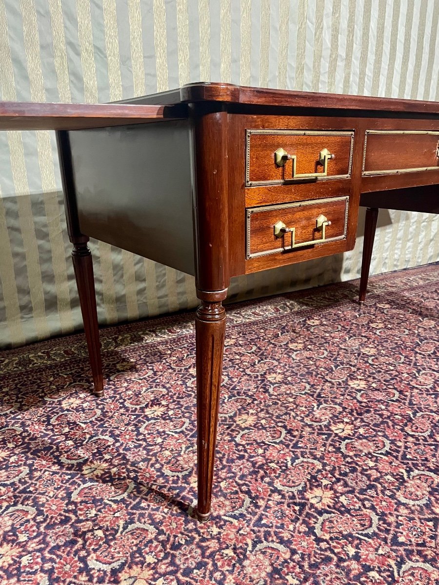 Louis XVI Double-sided Mahogany Desk, 1900s.-photo-5