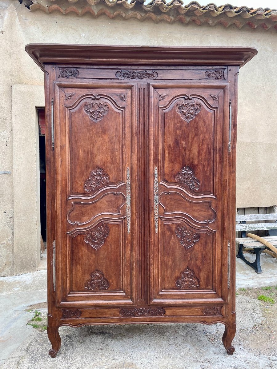 Armoire Régence En Chêne D époque XVIIIem Siècle.-photo-2