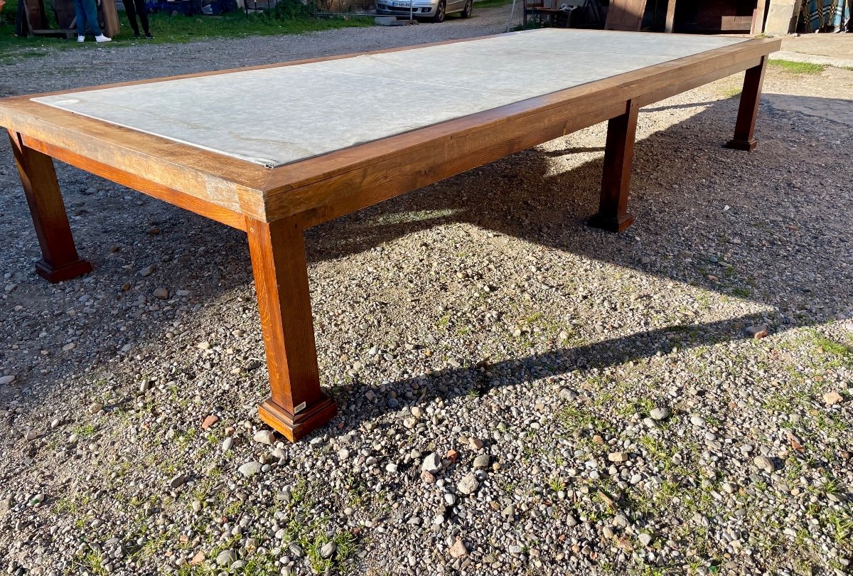 Large Oak Meeting Table 1950.-photo-4