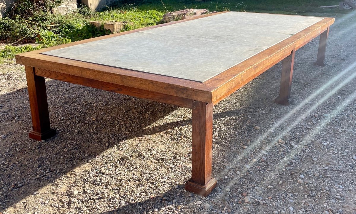 Large Oak Meeting Table 1950.-photo-3