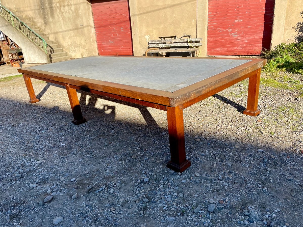 Large Oak Meeting Table 1950.-photo-6