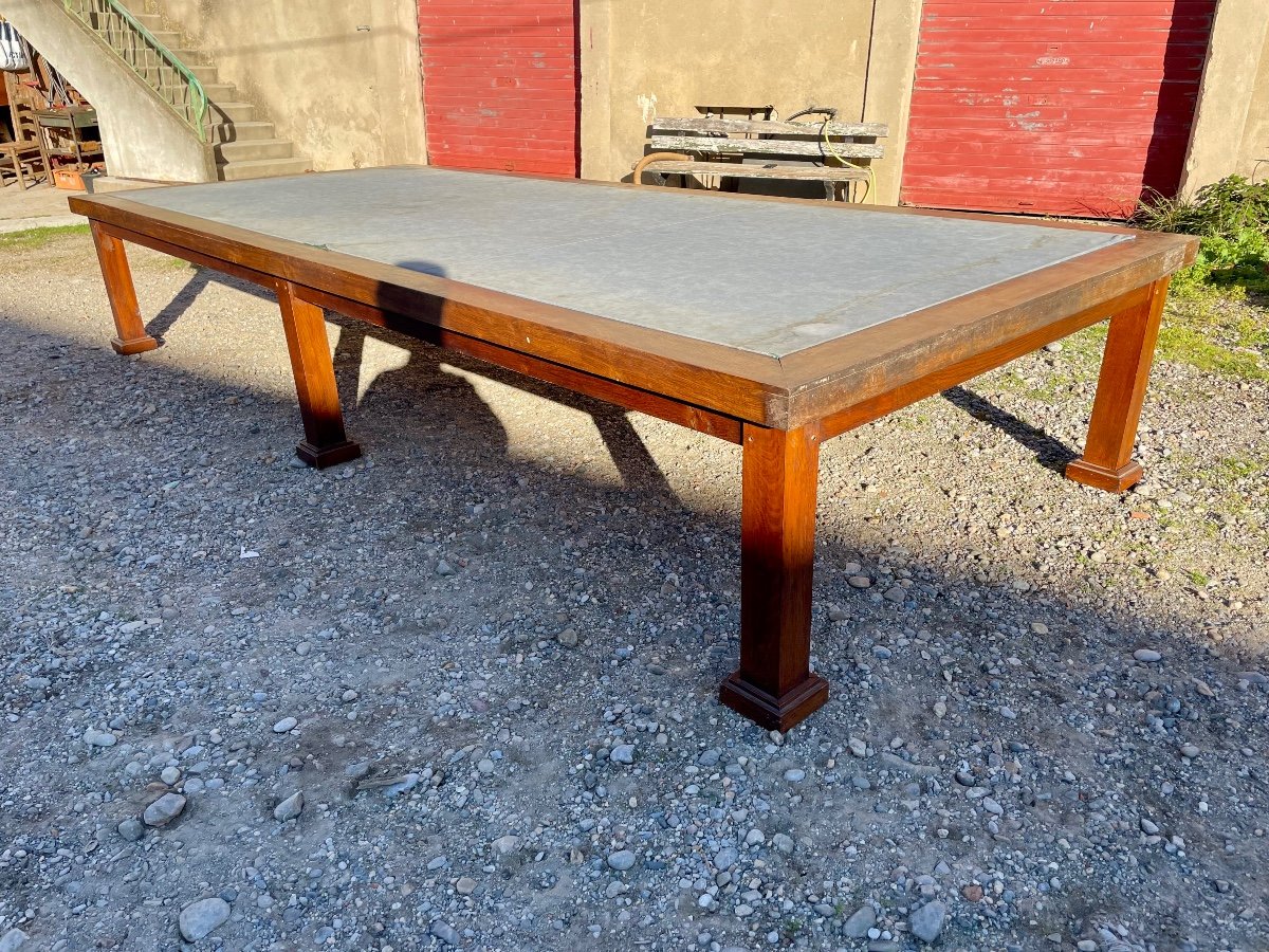 Large Oak Meeting Table 1950.-photo-8