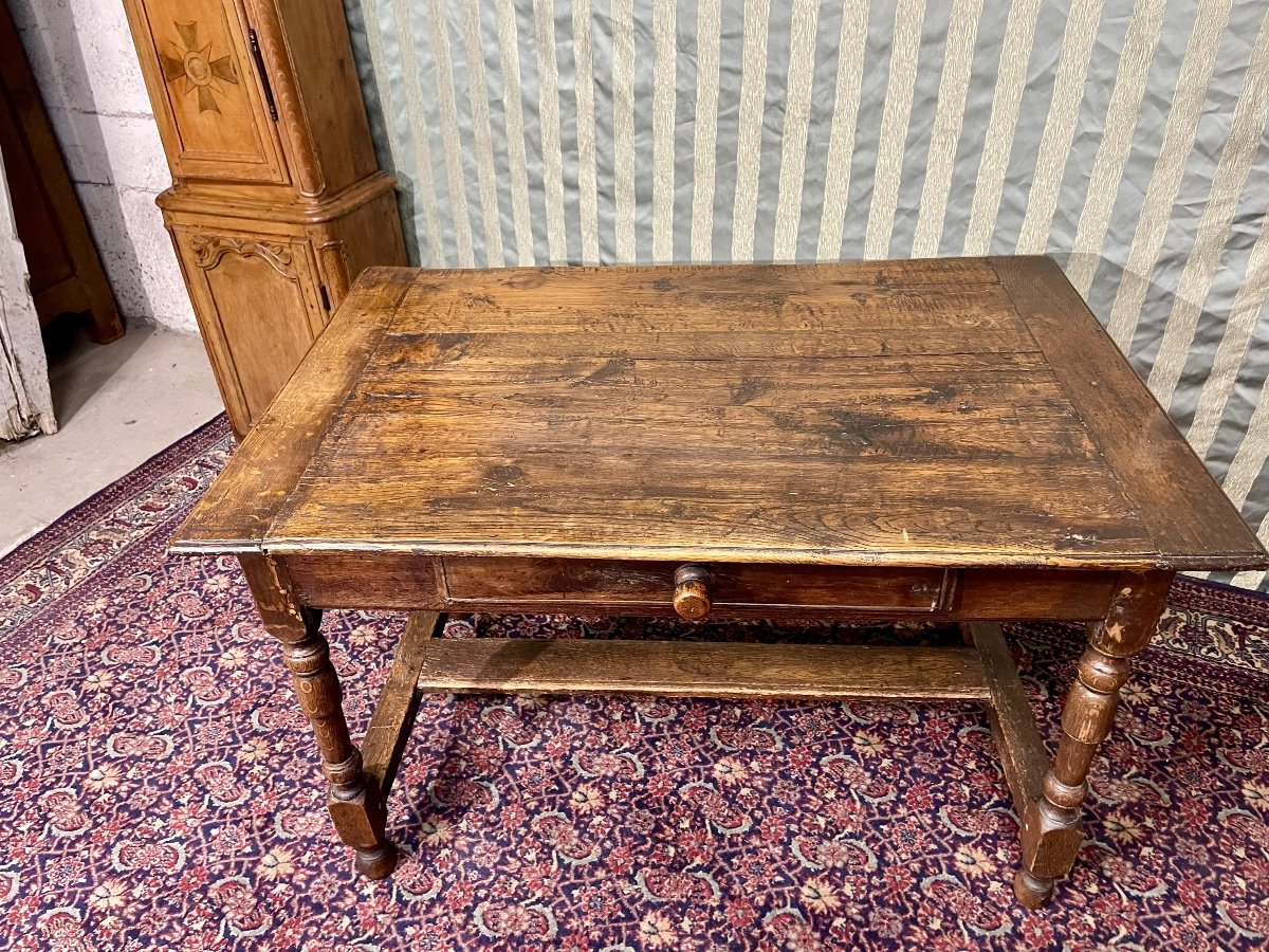 Table, de milieu Louis XIII, en chêne d’époque XVIIem siècle.-photo-3