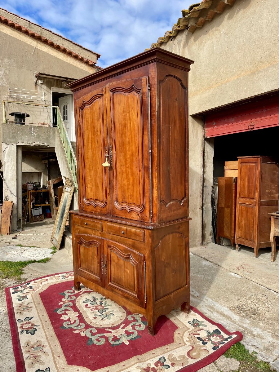 Buffet, Two Louis XV Bodies In Cherry Wood From The 18th Century -photo-4