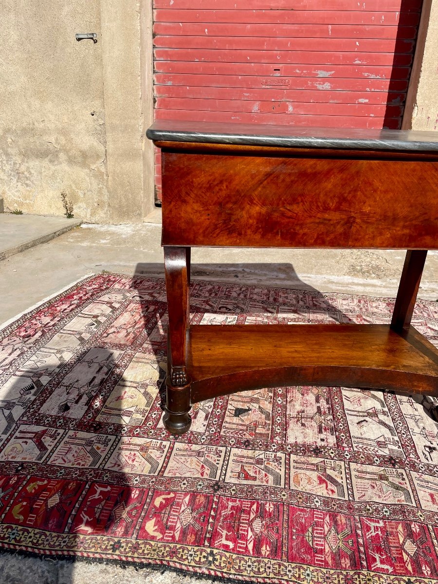 Empire Mahogany Console Counter From The 19th Century.-photo-5