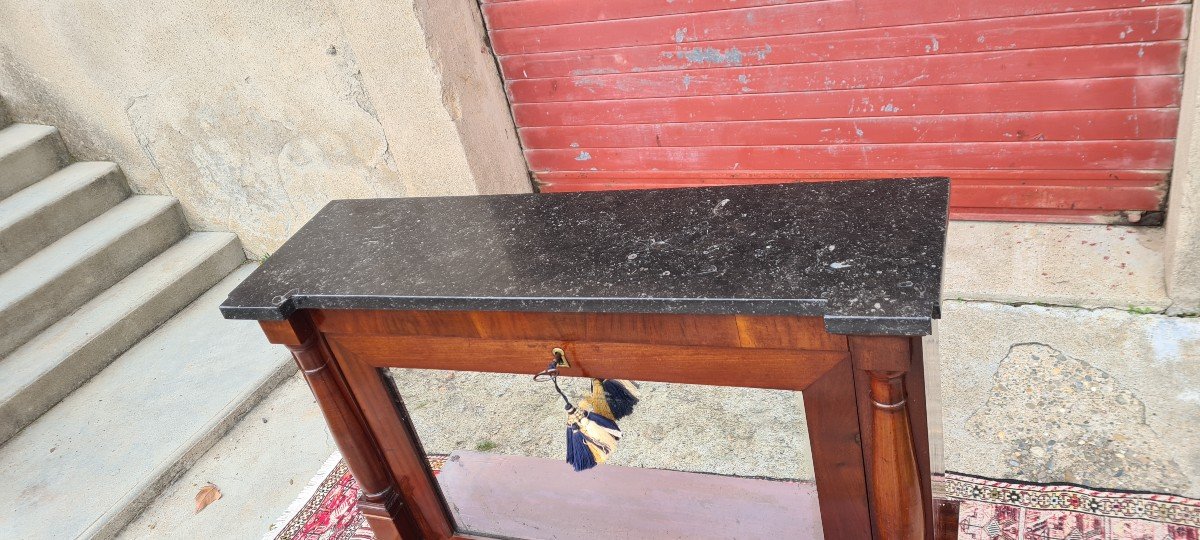 Bureau Bonheur Du Jour Empire En Acajou ,époque XIXé -photo-1