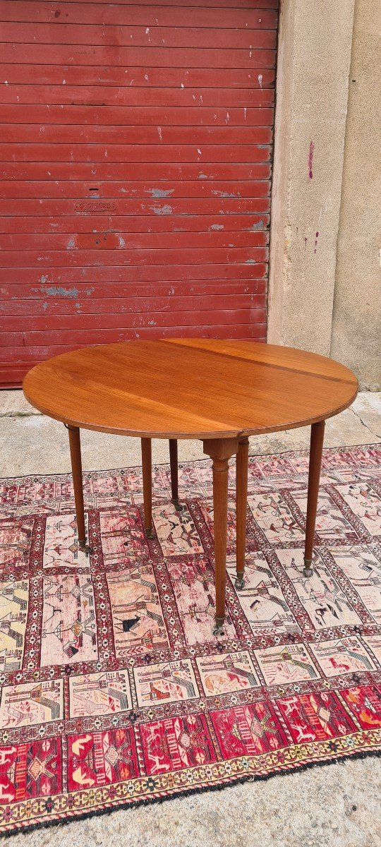 Table Six Pieds Louis XVI En Acajou Blond époque XIXé-photo-4