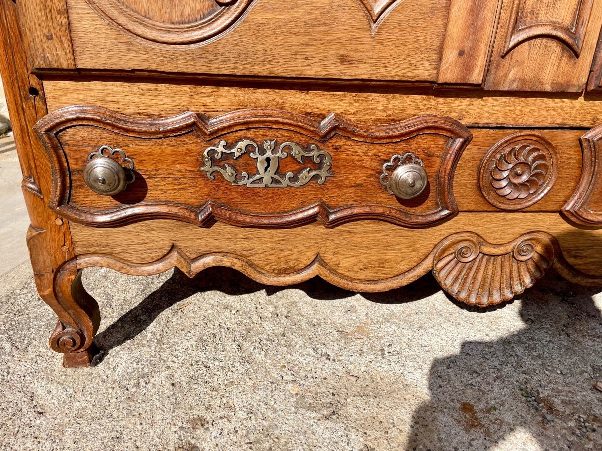 Louis XV Oak Wardrobe From The 18th Century.-photo-8