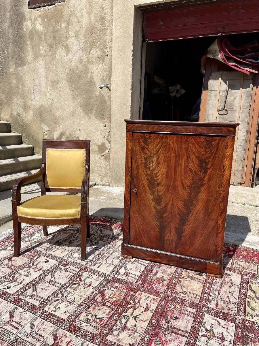 Meuble D’appui, Napoléon III, En Acajou D’époque XIXé Siècle -photo-4