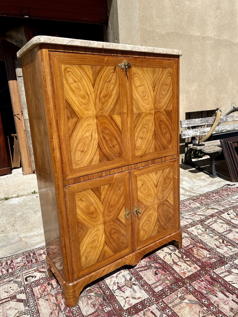Secretary, Louis XV, Louis XVI In Marquetry From The 19th Century.-photo-1