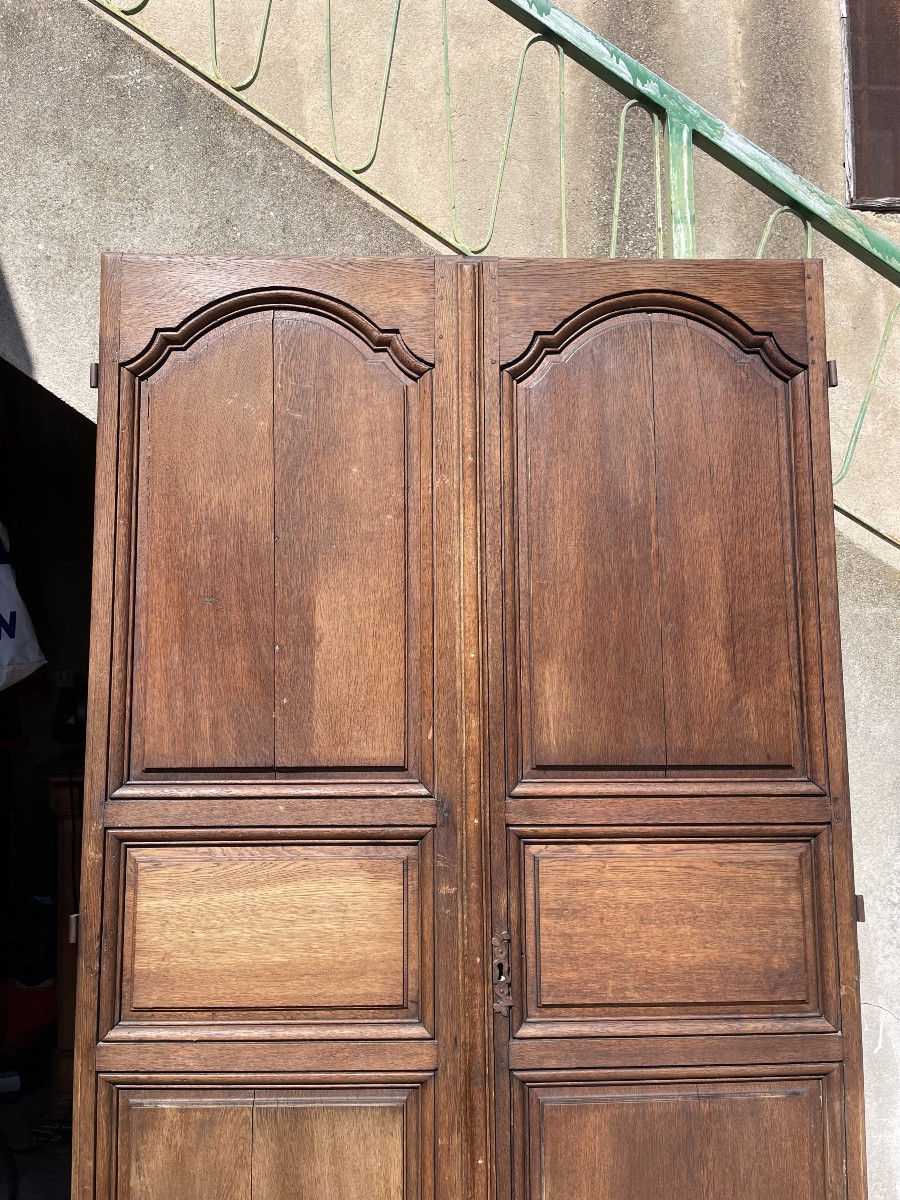 Paire De Portes, Louis XIV, En Chêne L’époque XVIIem Siècle -photo-3