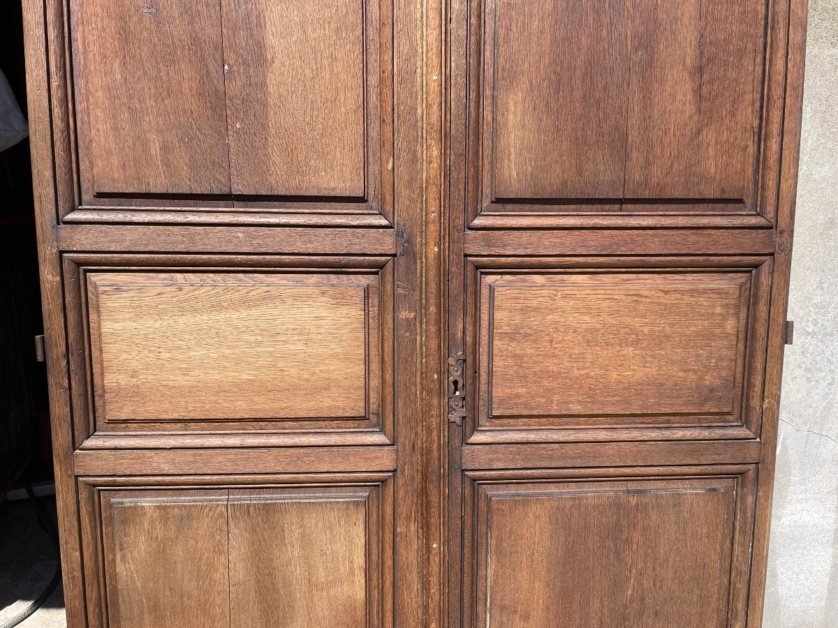 Paire De Portes, Louis XIV, En Chêne L’époque XVIIem Siècle -photo-1