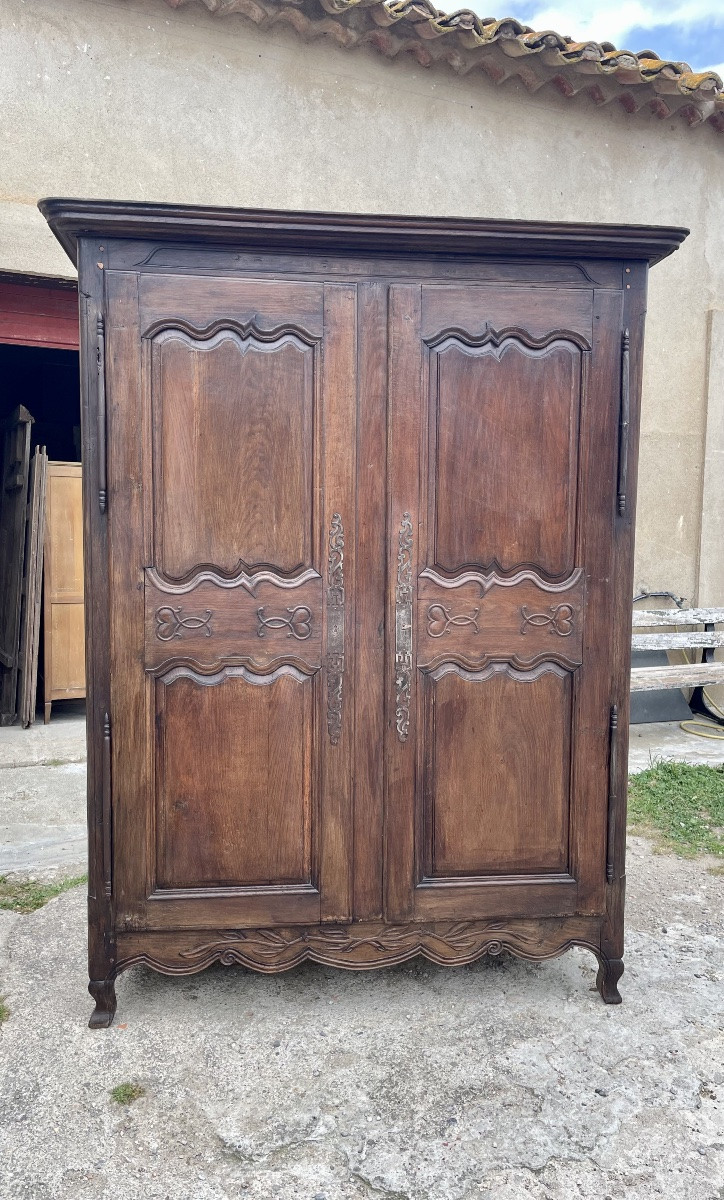 Small Louis XV Oak Wardrobe From The 18th Century -photo-2