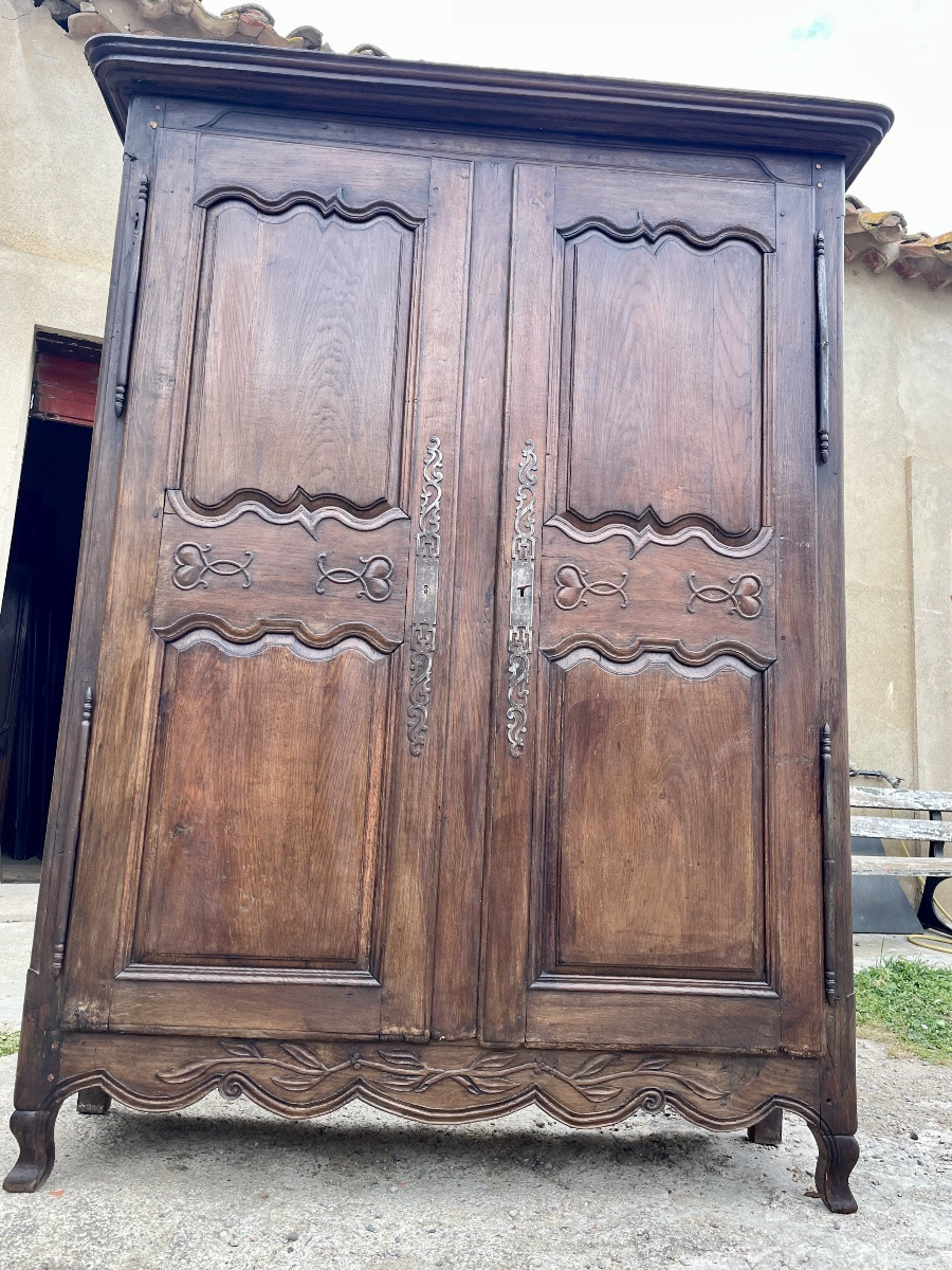 Small Louis XV Oak Wardrobe From The 18th Century -photo-2