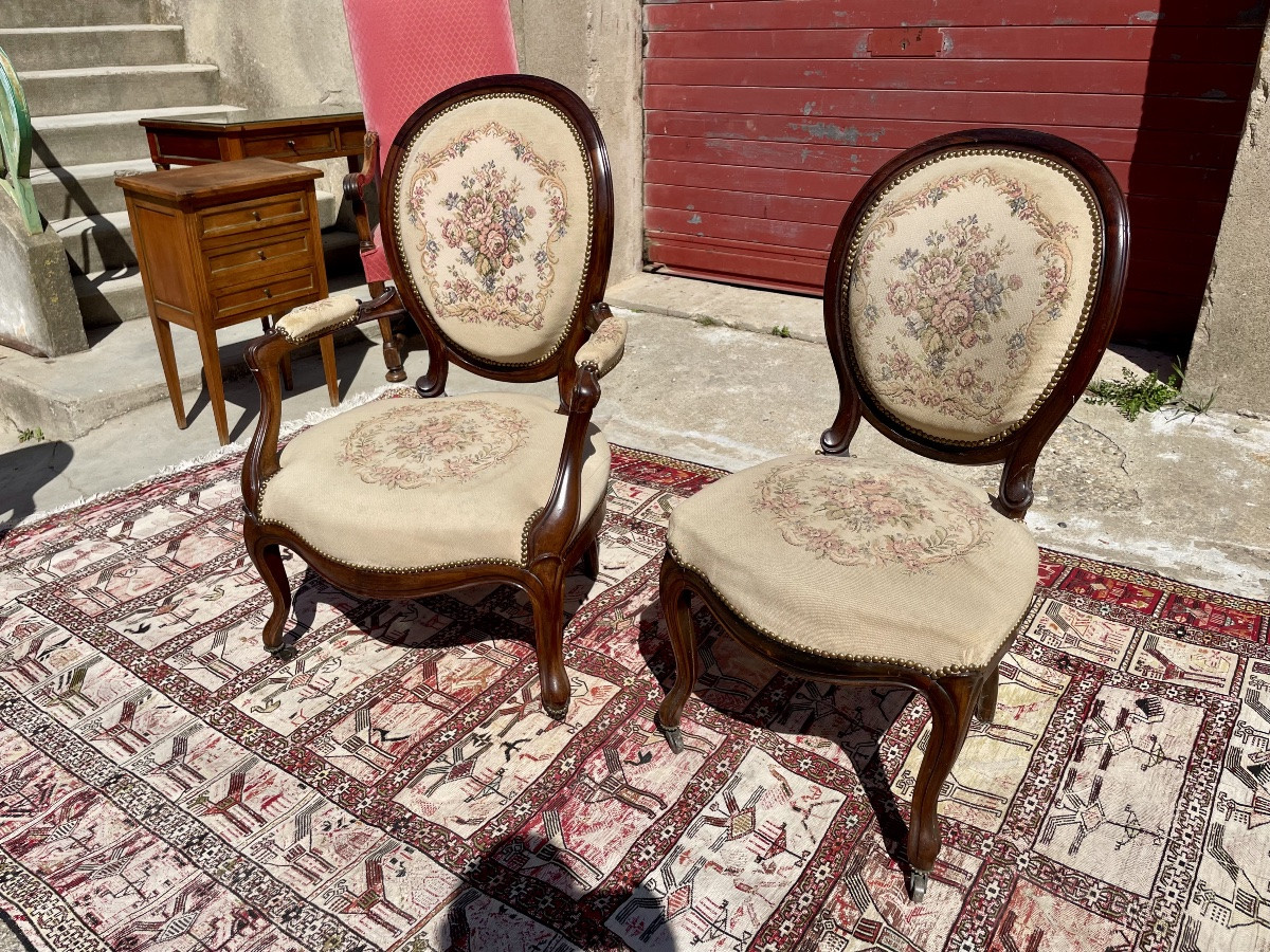 Fauteuil, Louis XV, En Palissandre Napoléon, Ili D époque XIXém Siècle.-photo-4