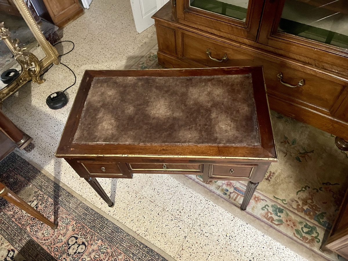 Louis XVI Mahogany Desk, 18th Century -photo-2