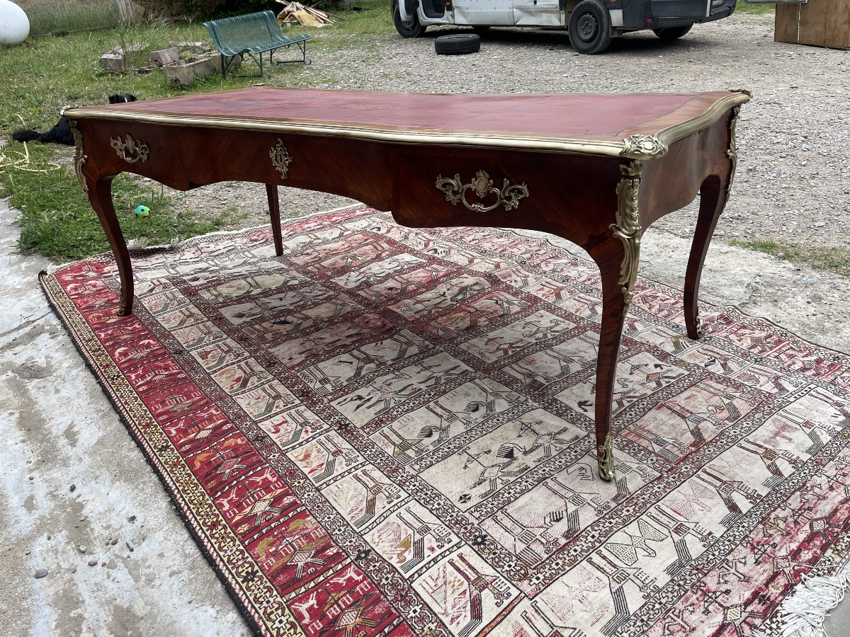 Bureau,, Ministre, Louis XV En Marqueterie D époque 1900.-photo-5