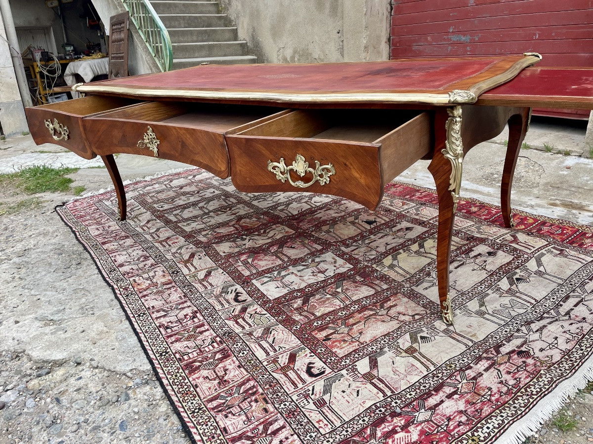 Bureau,, Ministre, Louis XV En Marqueterie D époque 1900.-photo-8
