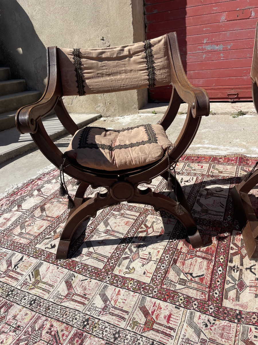 Paire De Fauteuis , Dagobert Restauration D époque XIXém Siècle -photo-1