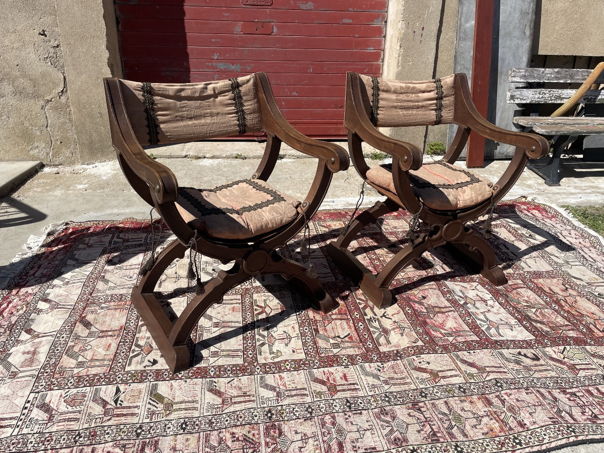 Paire De Fauteuis , Dagobert Restauration D époque XIXém Siècle -photo-2