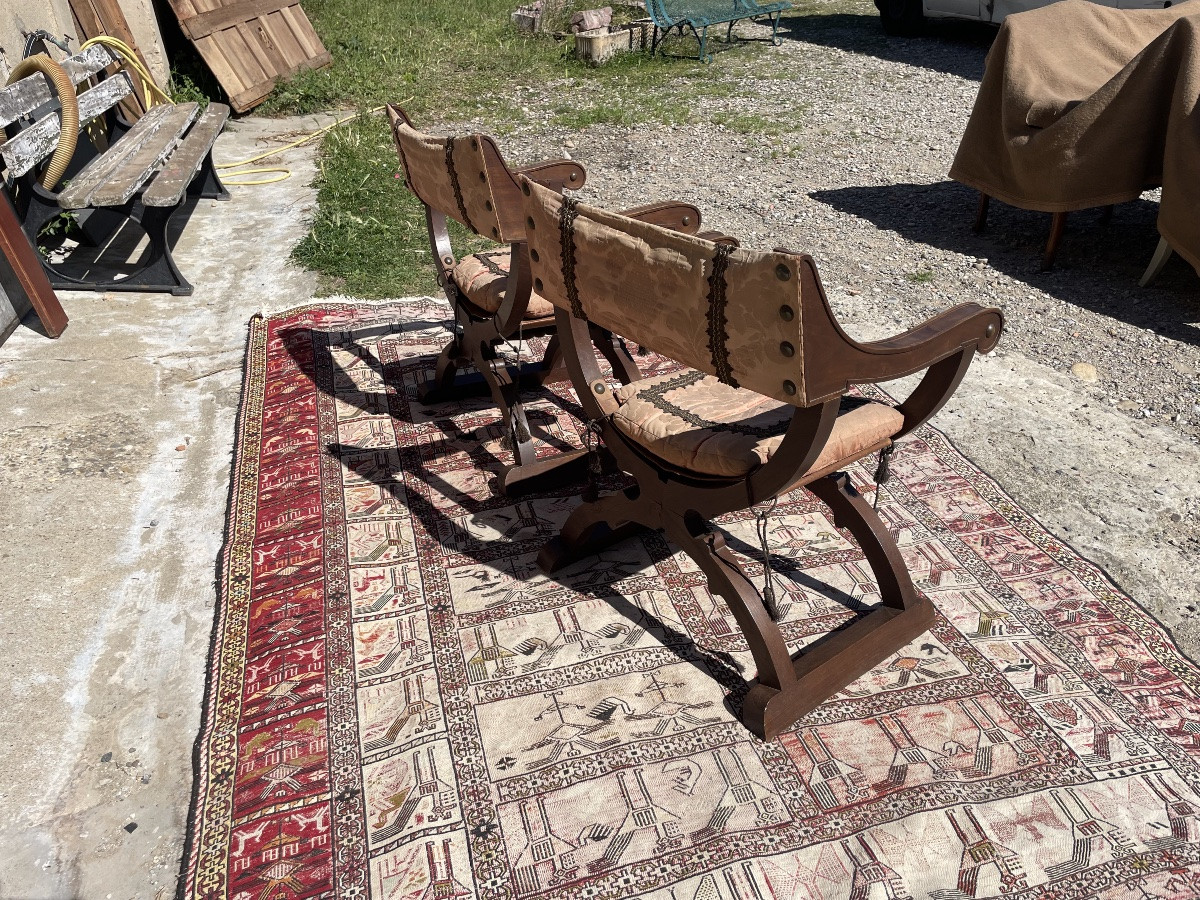 Paire De Fauteuis , Dagobert Restauration D époque XIXém Siècle -photo-4