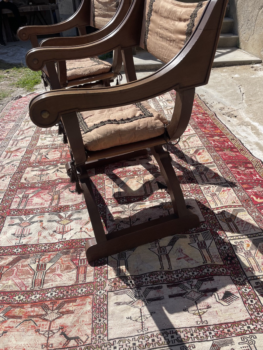 Paire De Fauteuis , Dagobert Restauration D époque XIXém Siècle -photo-5