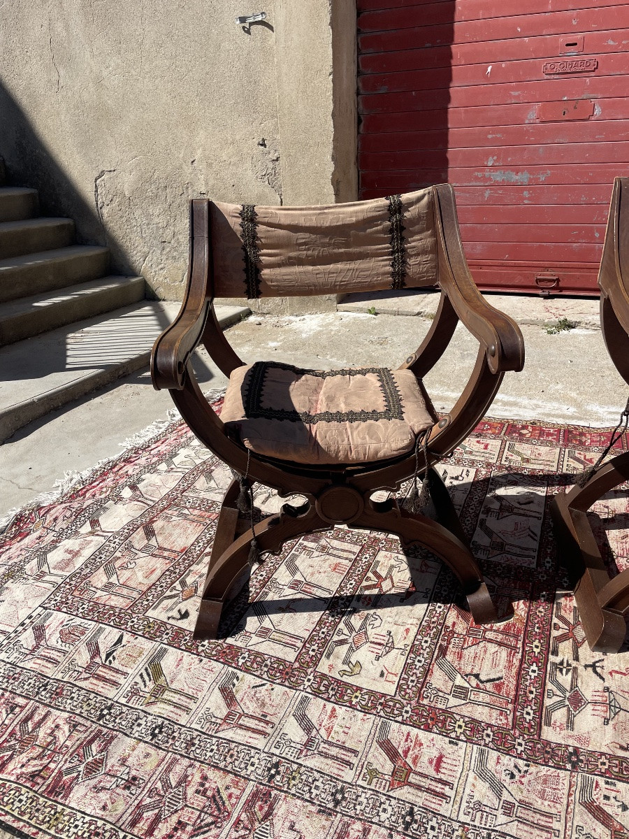 Paire De Fauteuis , Dagobert Restauration D époque XIXém Siècle -photo-6
