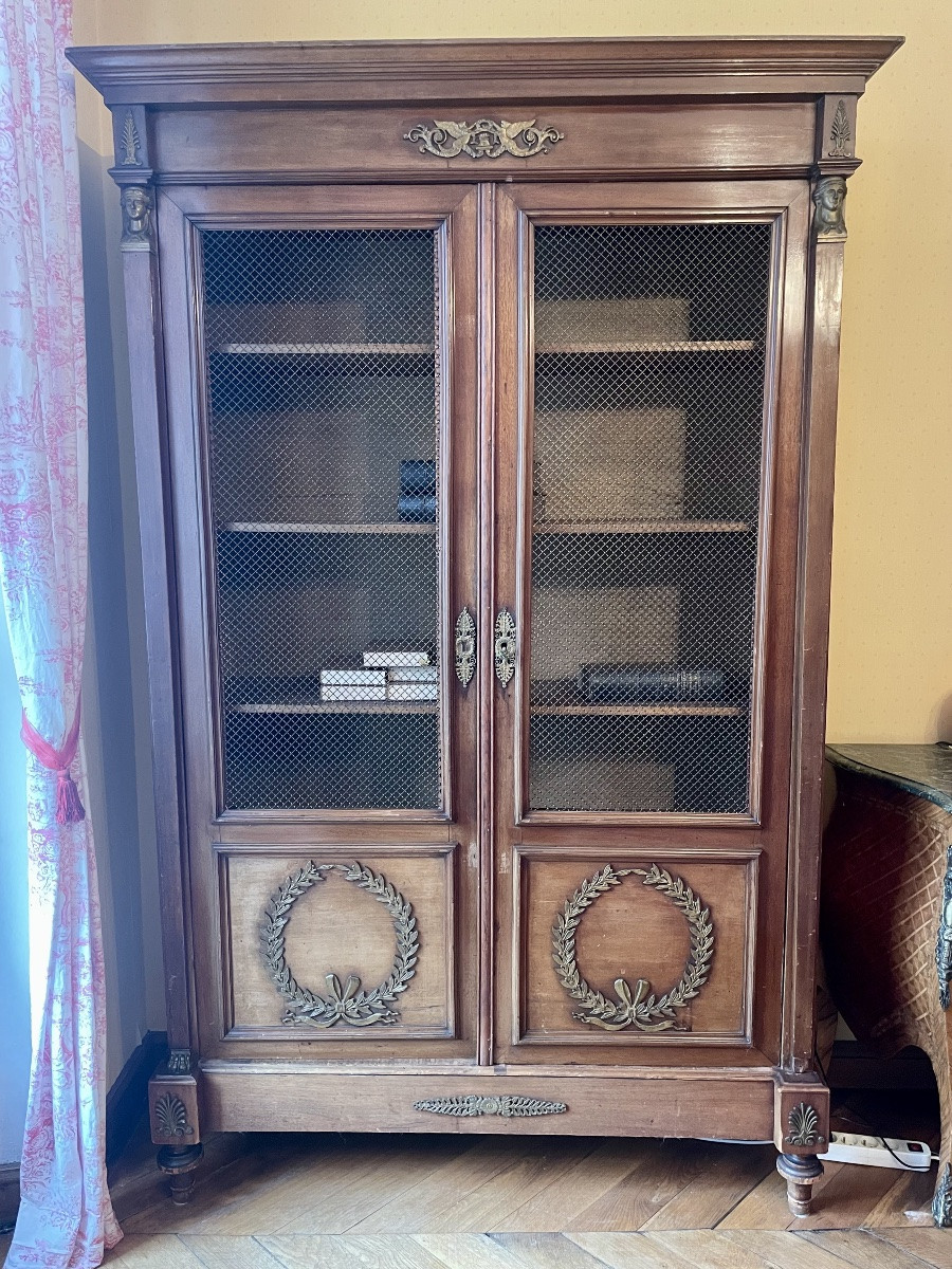 Library,,,, Return From Egypt In Mahogany, 19th Century -photo-8