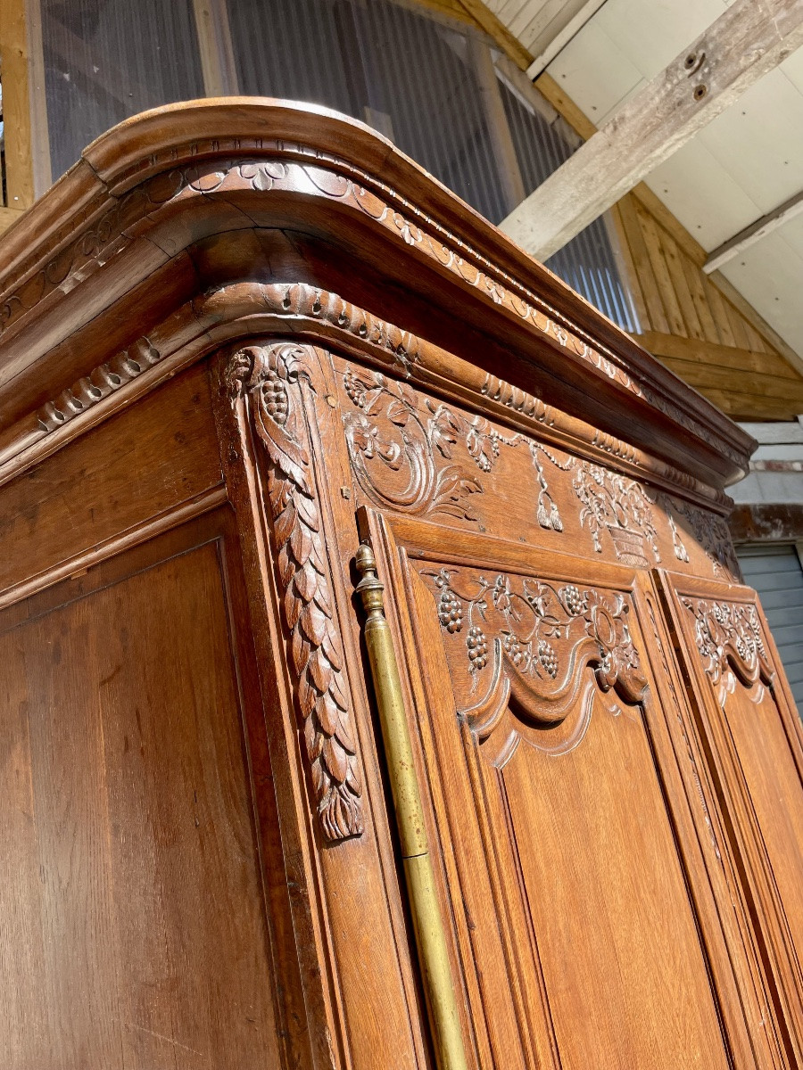 Armoire De Mariage Louis XV Normande D époque XVIIIem Siècle -photo-2
