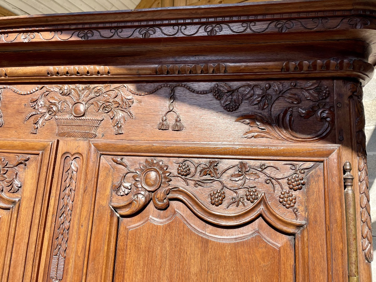 Armoire De Mariage Louis XV Normande D époque XVIIIem Siècle -photo-3