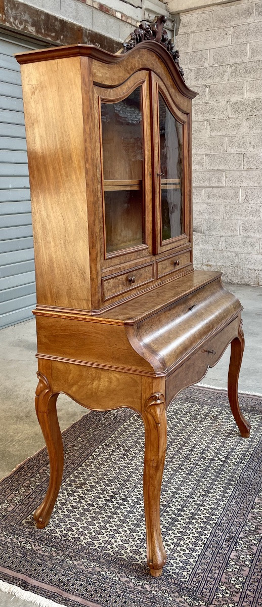 Secretary, Napoleon III Mahogany Library. 19th Century.-photo-4