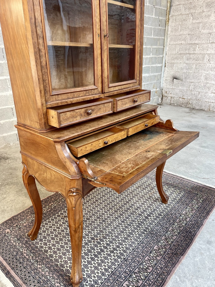 Secretary, Napoleon III Mahogany Library. 19th Century.-photo-3
