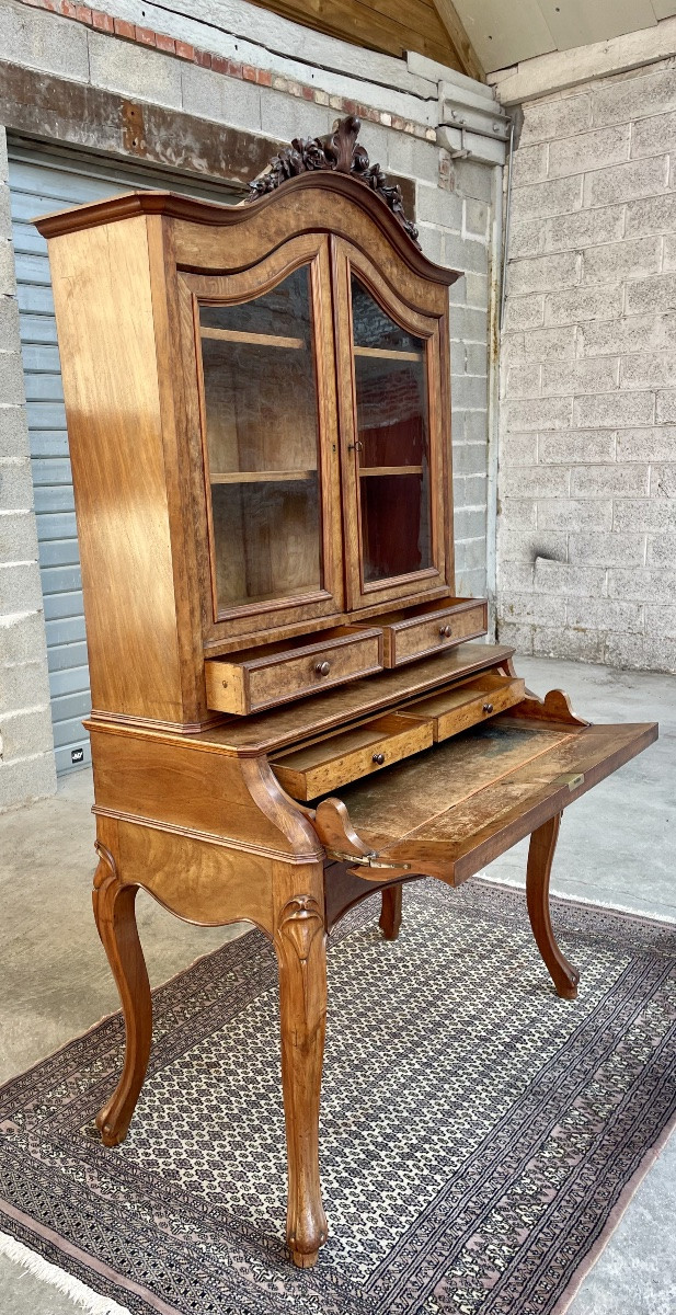 Secretary, Napoleon III Mahogany Library. 19th Century.-photo-4